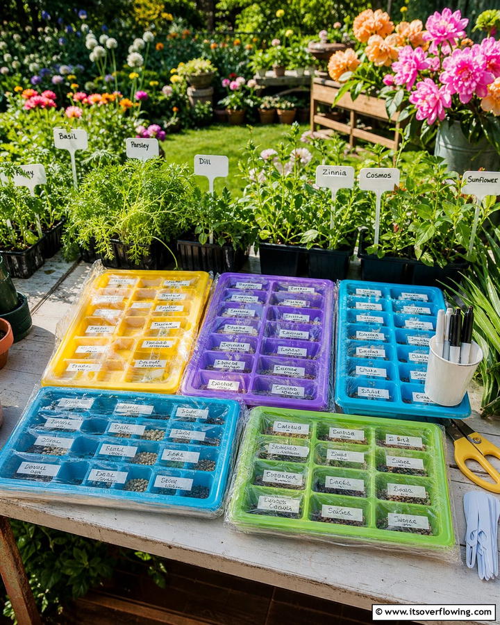Ice Cube Trays - 20 Seed Storage Ideas for Organized Gardening