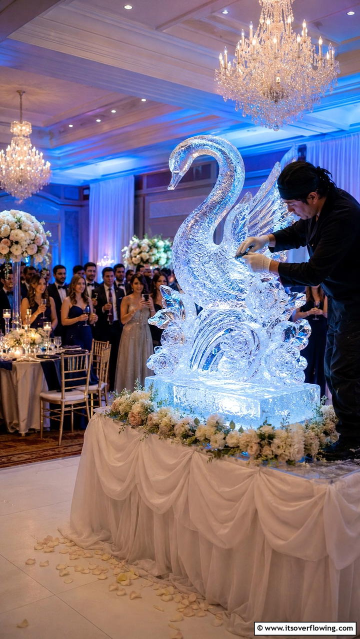 Ice Sculpting Displays - 21 Unique Wedding Entertainment Ideas to Delight Your Guests