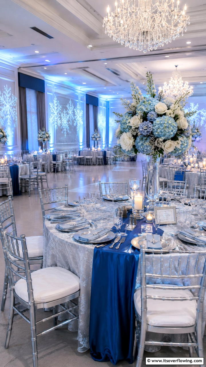 Icy Blue Accents - 21 Winter Wedding Ideas for a Magical Seasonal Celebration