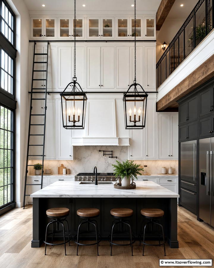 Ideal for Tall Ceilings - 25 Modern Floor to Ceiling Kitchen Cabinets Ideas
