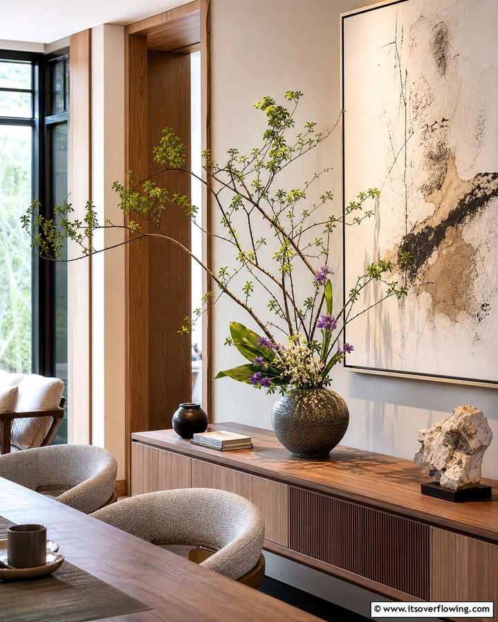 Ikebana Floral Arrangements - 25 Japanese Dining Room Ideas for a Zen-Inspired Space