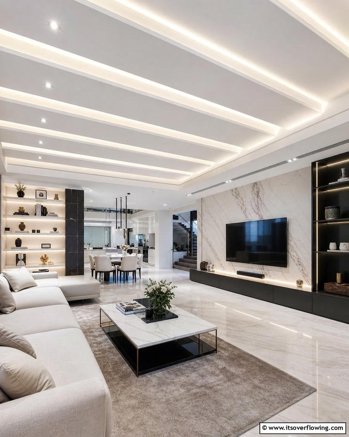 Illuminated Beam Accents - 21 Decorative Ceiling Beam Ideas for Rustic Charm
