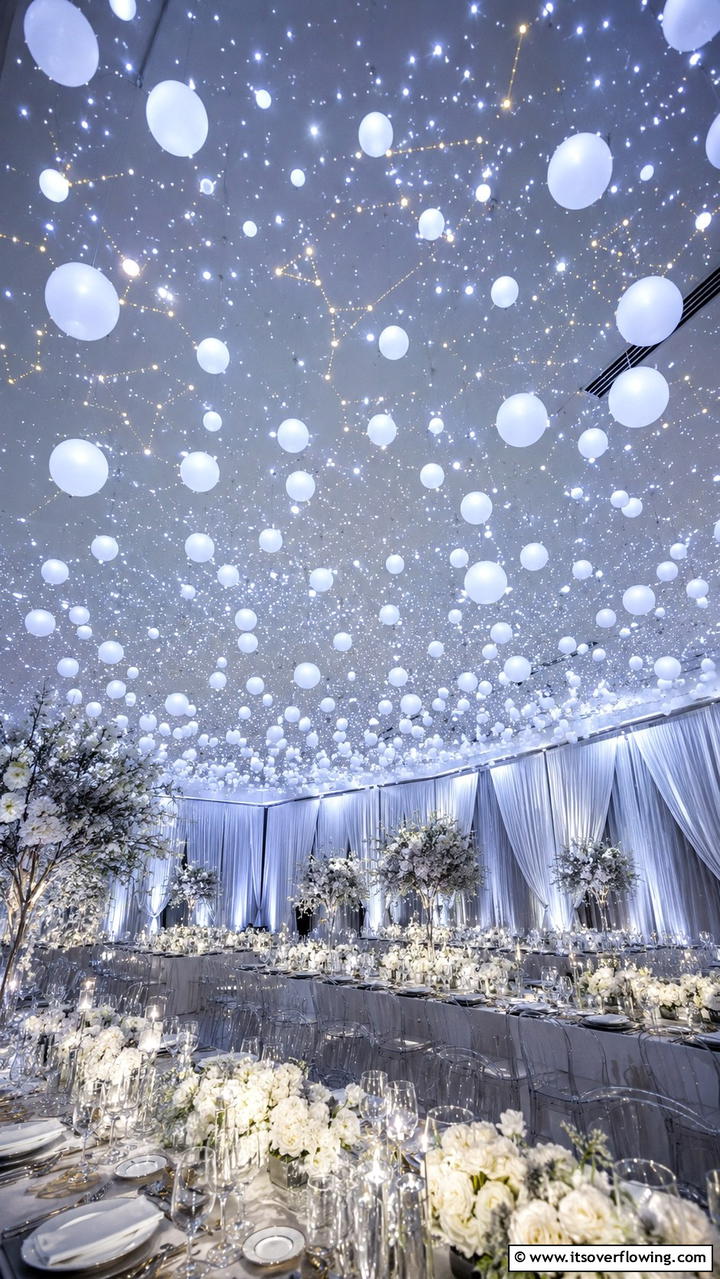 Illuminated Enchanted Ceilings - 30 Harry Potter Wedding Ideas- Enchanting Themed Celebrations