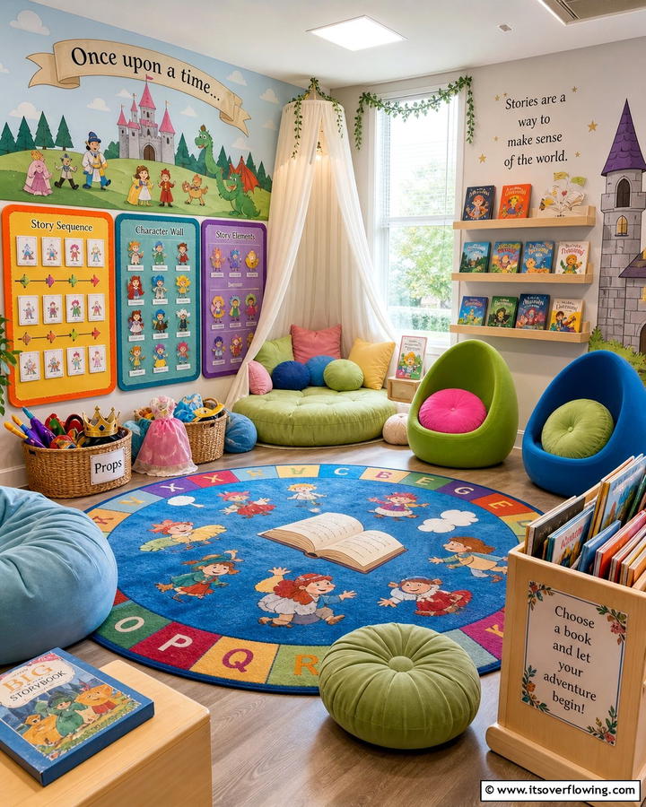 Imaginative Storytelling Space - 21 Playroom Ideas for Creative & Organized Kids Spaces