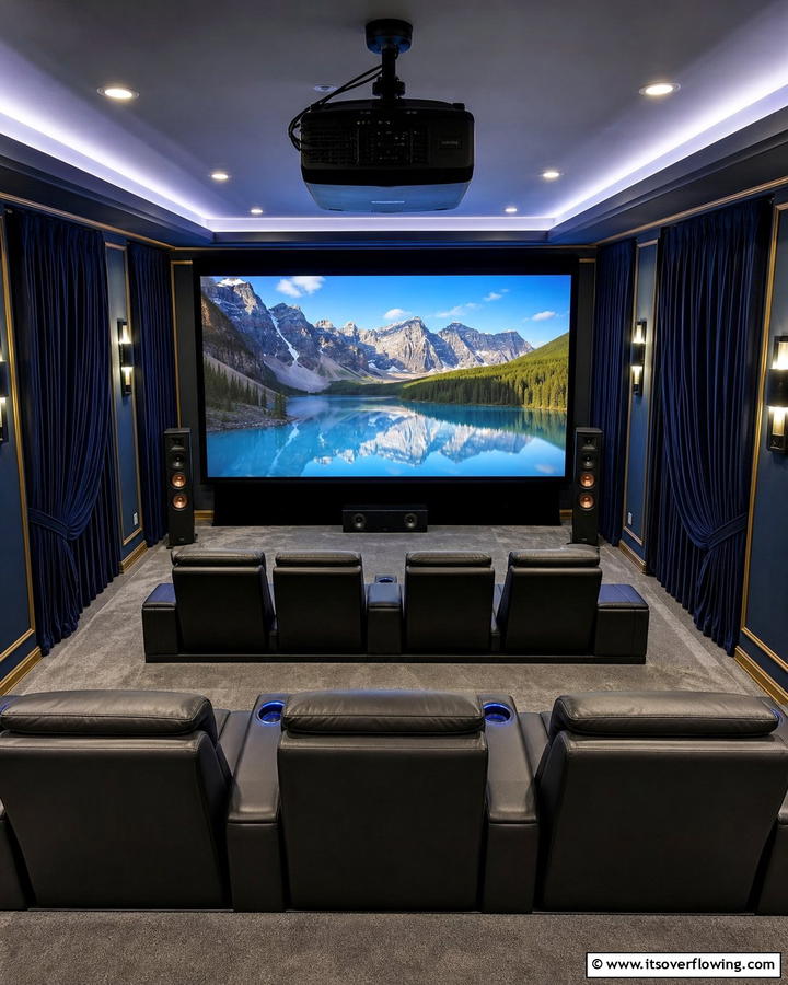 Immersive Projection Screen Setup - 30 Home Theater Ideas- Immersive Entertainment Spaces