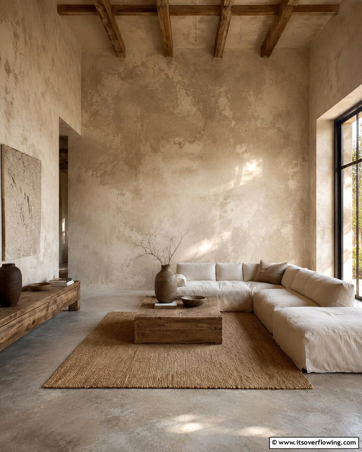 Imperfect Wall Finishes - 30 Wabi Sabi Interior Design Ideas for Serene Minimalism