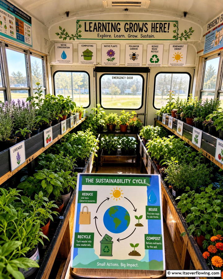 Include Educational Signage for Learning Opportunities - 20 School Bus Greenhouse Ideas for Sustainable Living