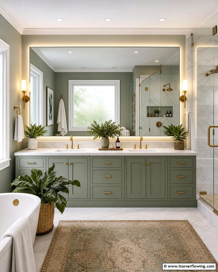 Include a Large Mirror for Shared Use - 25 Family Bathroom Ideas for Functional and Stylish Spaces