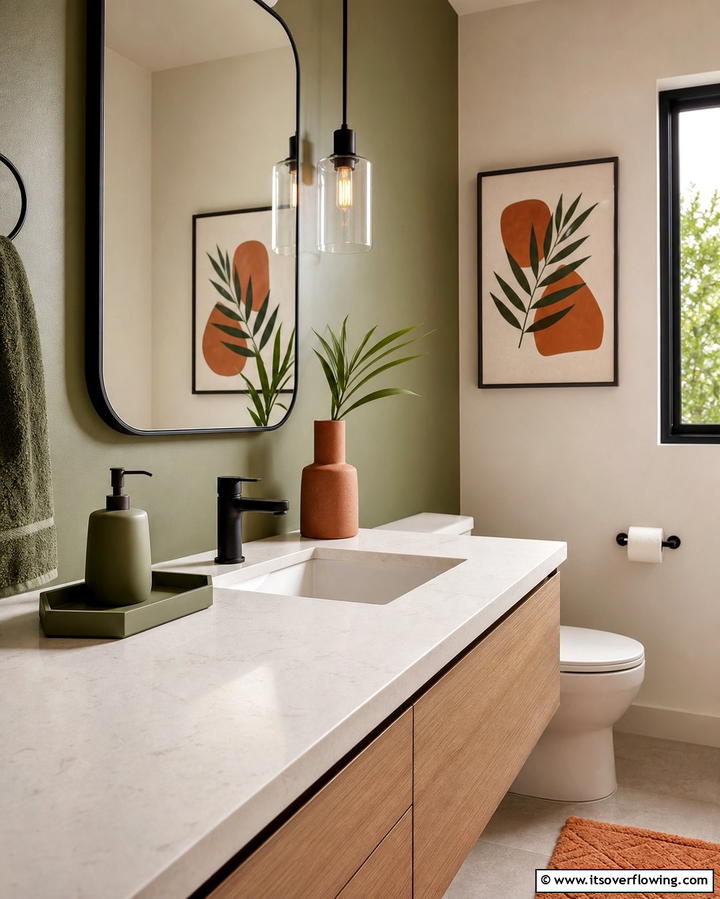 Include a Stylish Soap Dispenser - 25 Guest Bathroom Ideas for a Welcoming Space