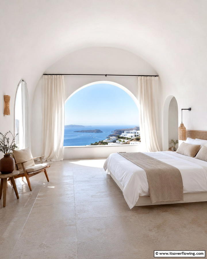 Including Arched Doorways or Windows - 25 Greek Bedroom Design Ideas for a Mediterranean Feel