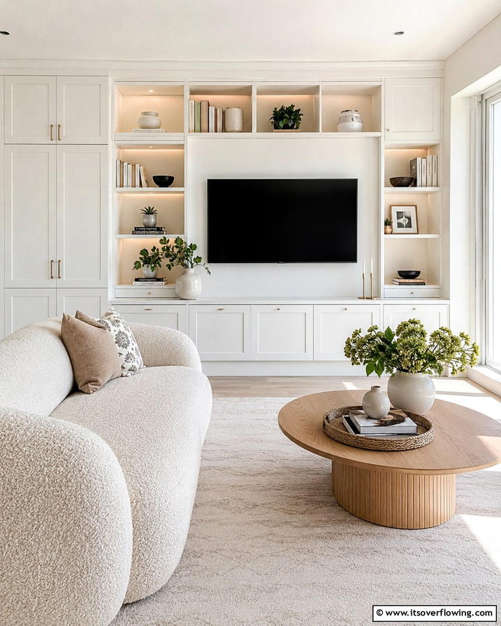 Incorporate Built In Storage - 25 Simple Living Room Ideas for a Cozy and Inviting Space