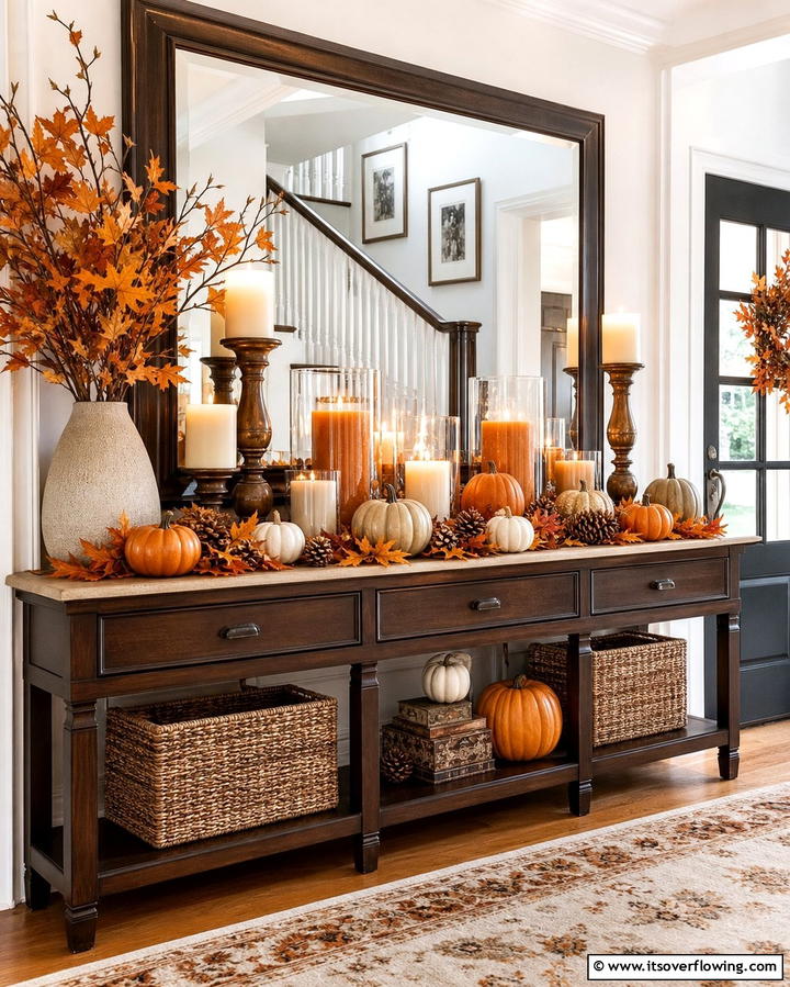 Incorporate Candle Light into Seasonal Displays - 25 Decorating With Candles Ideas for a Warm and Inviting Home