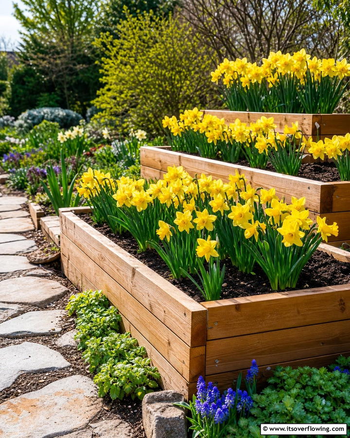 Incorporate Daffodils in Raised Beds - 20 Beautiful Daffodil Garden Ideas for a Spring Bloom