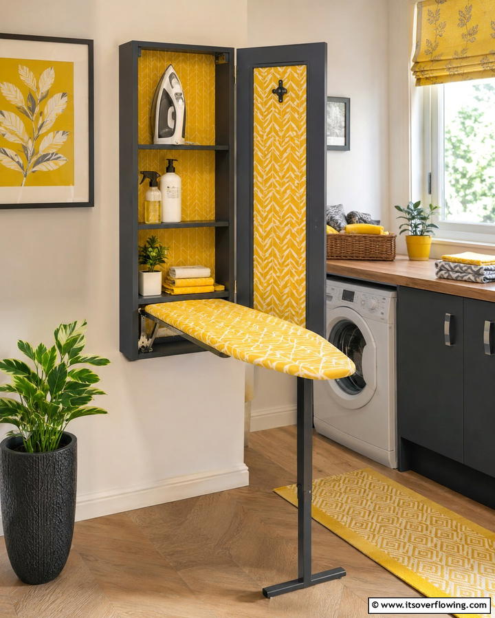 Incorporate Foldable Ironing Boards - 25 Small Utility Room Ideas for Efficient Homes