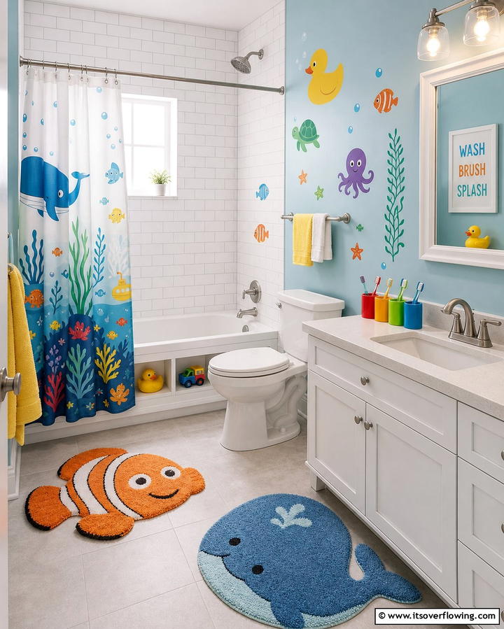 Incorporate Fun and Functional Decor for Kids - 25 Family Bathroom Ideas for Functional and Stylish Spaces