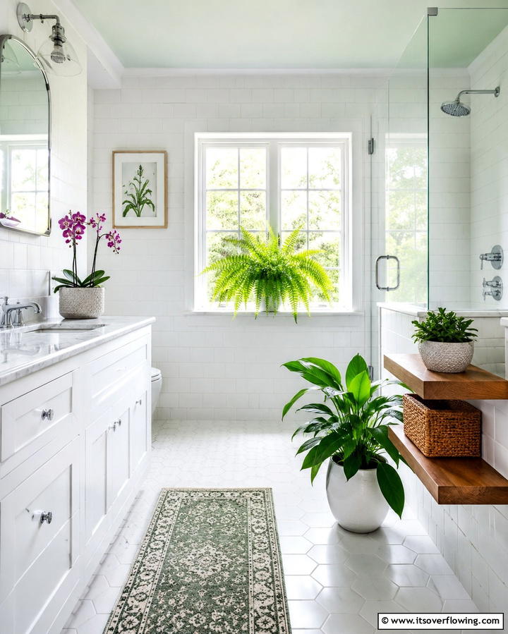 Incorporate Greenery for Freshness - 25 Bathroom Staging Ideas to Sell Your Home Faster