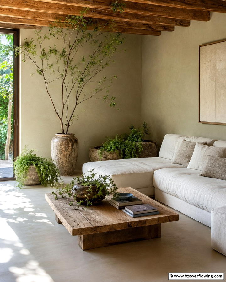 Incorporate Indoor Plants and Greenery - 30 Wabi Sabi Interior Design Ideas for Serene Minimalism
