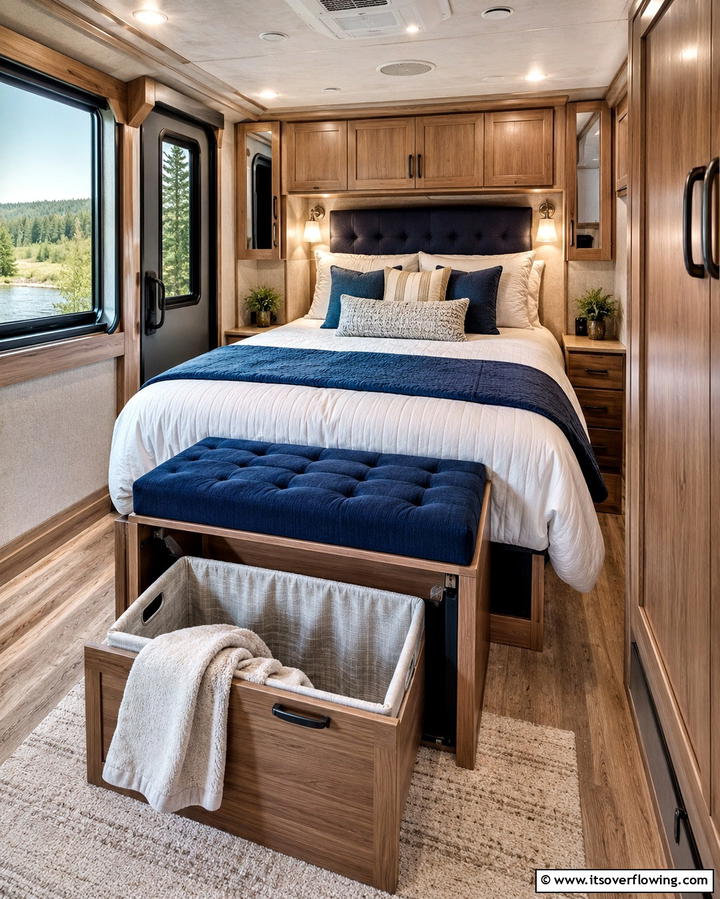 Incorporate Multipurpose Furniture - 25 RV Bedroom Ideas to Maximize Comfort on the Road