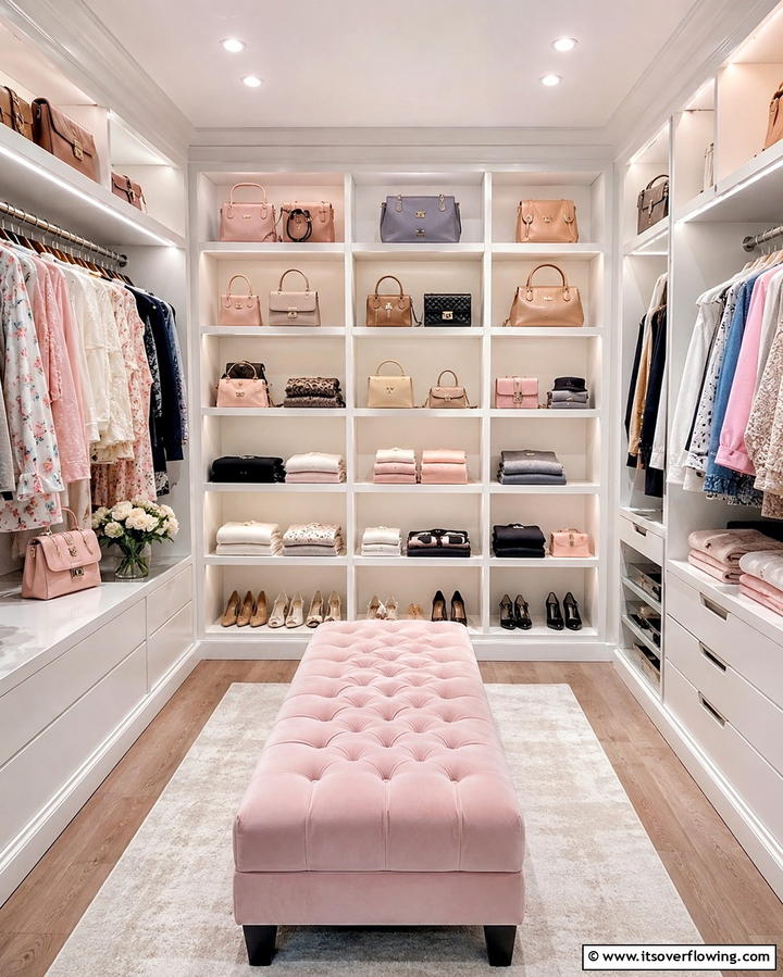 Incorporate Open Shelving for Easy Access - 25 Small Dressing Room Ideas to Organize Your Wardrobe