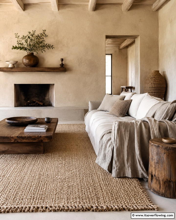 Incorporate Organic Textures - 30 Wabi Sabi Interior Design Ideas for Serene Minimalism