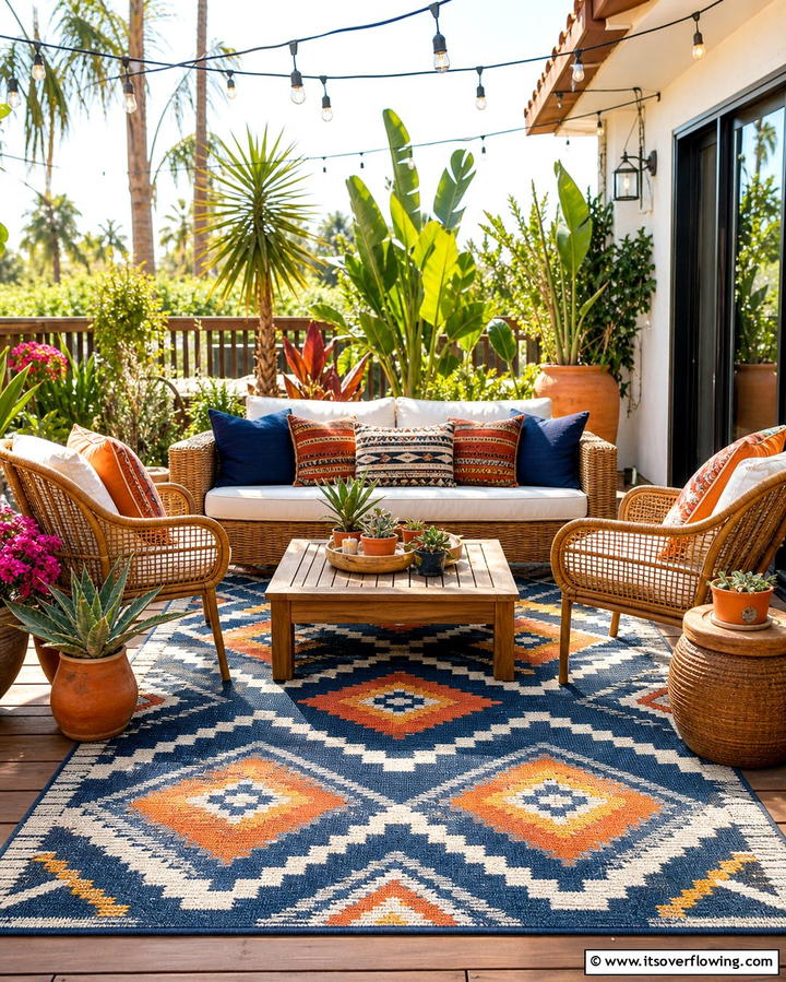 Incorporate Outdoor Rugs - 25 Backyard Oasis Ideas for Ultimate Relaxation