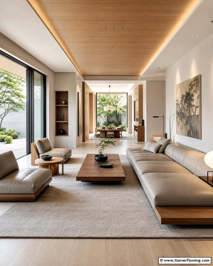 Incorporate Sliding Doors or Panels - 25 Long Living Room Ideas for Spacious Homes