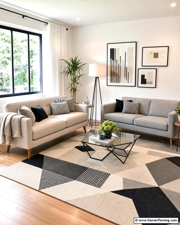 Incorporate Sofas with Different Leg Styles - 20 Mismatched Sofas in Living Room Ideas for Eclectic Style