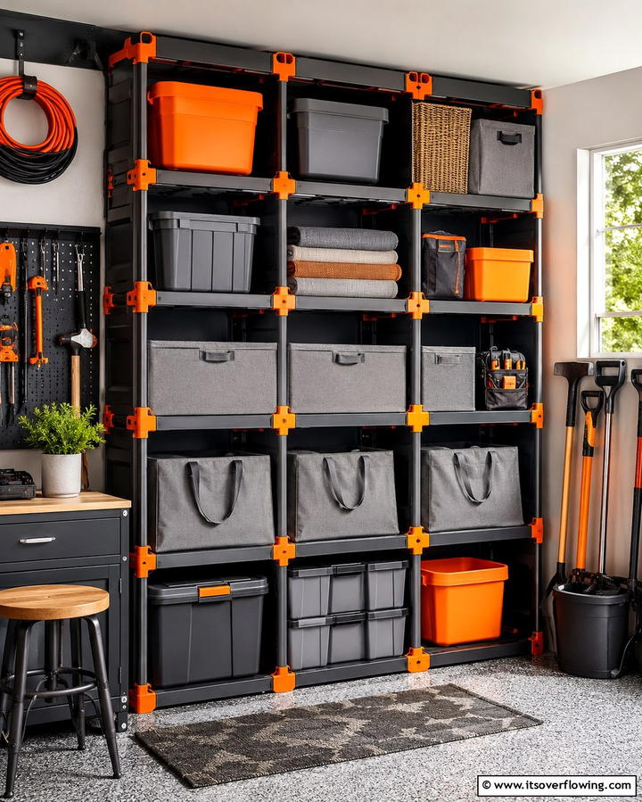 Incorporate Stackable Storage Units - 25 Small Utility Room Ideas for Efficient Homes