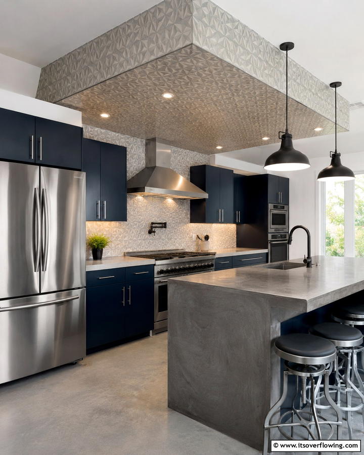Incorporate Tile for a Textured Look - 20 Kitchen Soffit Ideas for a Polished Look