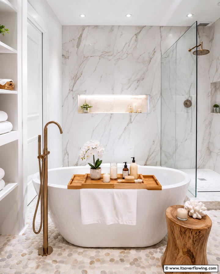 Incorporate a Bath Caddy - 25 Bathroom Staging Ideas to Sell Your Home Faster