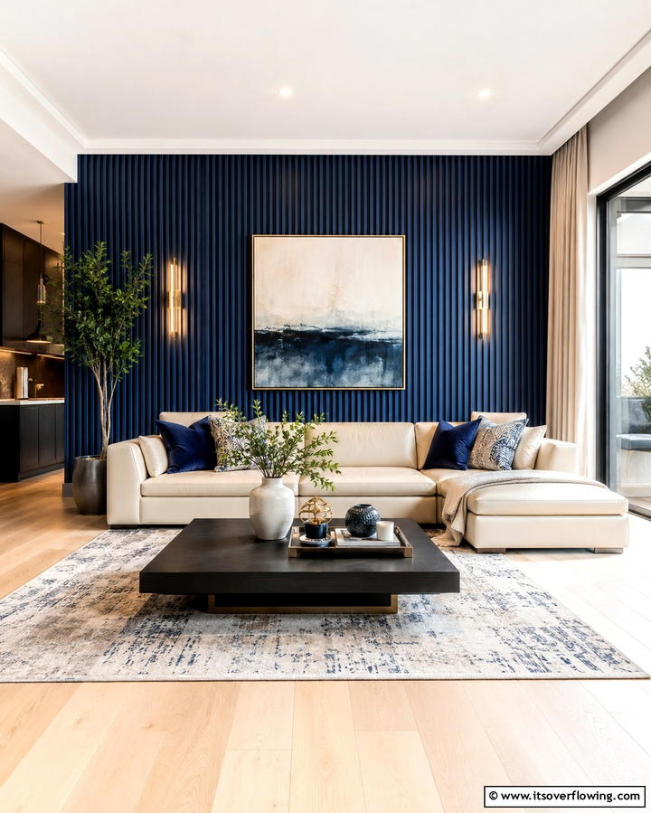 Incorporate a Feature Wall - 25 Simple Living Room Ideas for a Cozy and Inviting Space