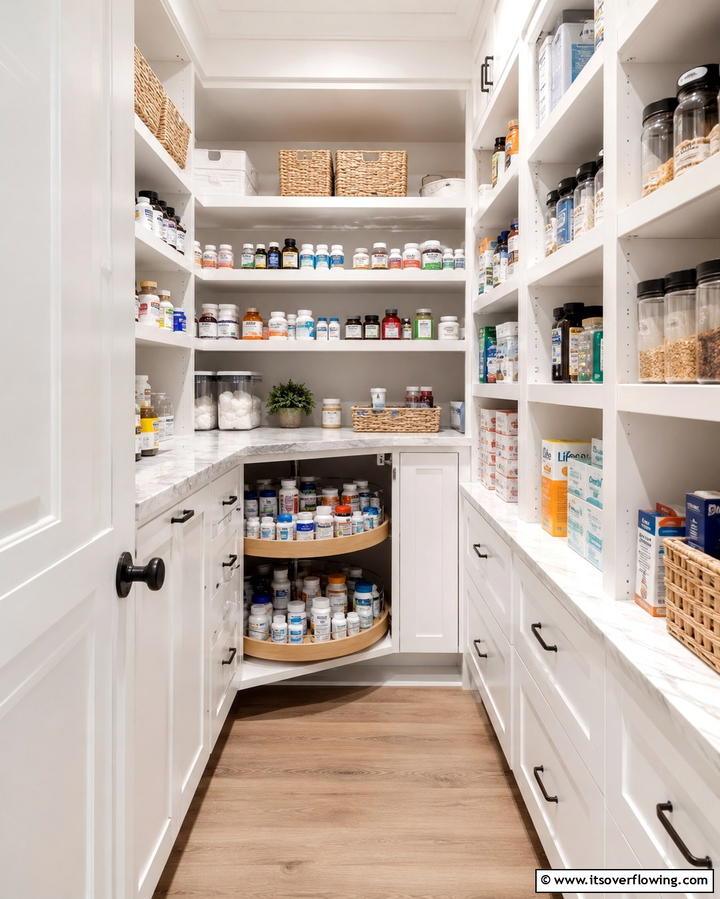 Incorporate a Lazy Susan - 25 Medicine Storage Ideas for Organized Living