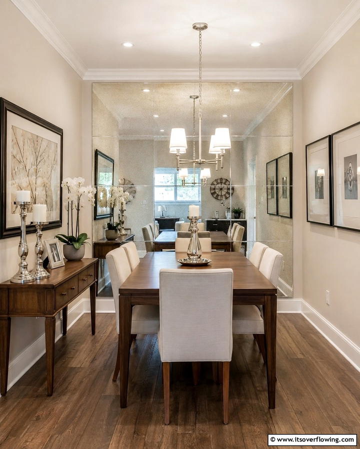 Incorporate a Mirror - 25 Small Dining Room Ideas for Compact Spaces
