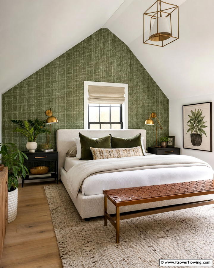 Incorporating Accent Walls for Visual Interest - 25 Low Sloped Ceiling Bedroom Ideas for Unique Spaces