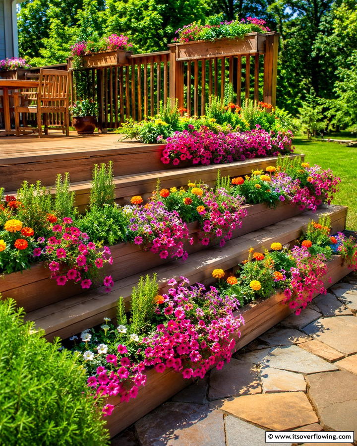 Incorporating Built In Planters - 25 Deck Steps Ideas for a Safe and Stylish Entry