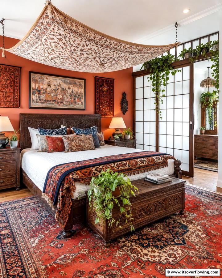 Incorporating Global Influences - 25 Eclectic Bedroom Ideas to Inspire Your Space
