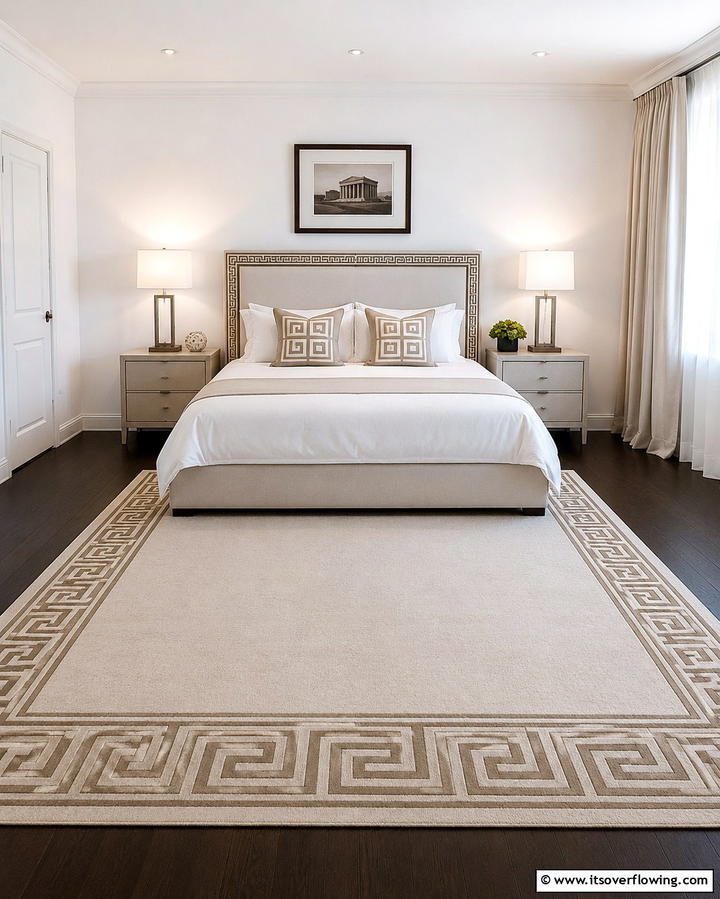 Incorporating Greek Key Patterns - 25 Greek Bedroom Design Ideas for a Mediterranean Feel