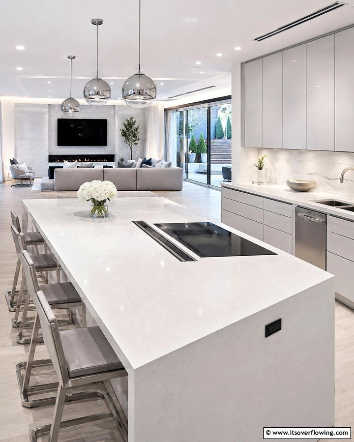 Incorporating Hidden Ventilation - 25 Open Kitchen Living Room Ideas for a Spacious Feel