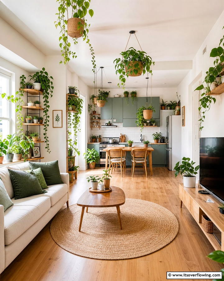 Incorporating Indoor Greenery - 21 Small Apartment Decorating Ideas for Stylish Living