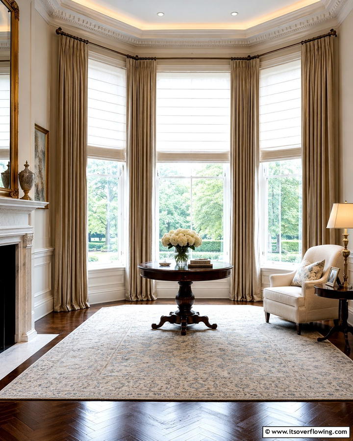 Incorporating Layered Window Treatments - 25 Transitional Interior Design Ideas for Your Home