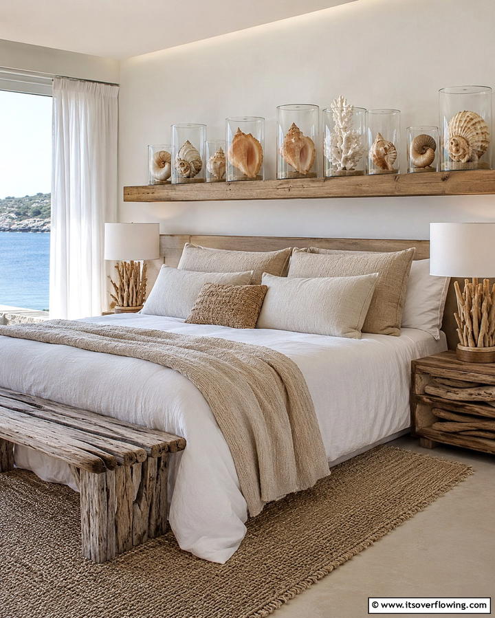 Incorporating Sea Shell Decor - 25 Greek Bedroom Design Ideas for a Mediterranean Feel
