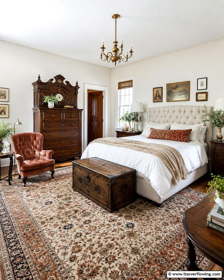 Incorporating Vintage Furniture - 25 Eclectic Bedroom Ideas to Inspire Your Space