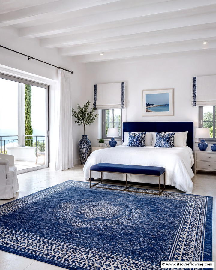 Incorporating White and Blue Tones - 25 Greek Bedroom Design Ideas for a Mediterranean Feel
