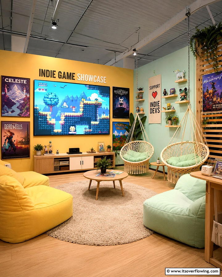 Indie Game Showcase - 30 Game Room Ideas for Fun Home Entertainment Spaces