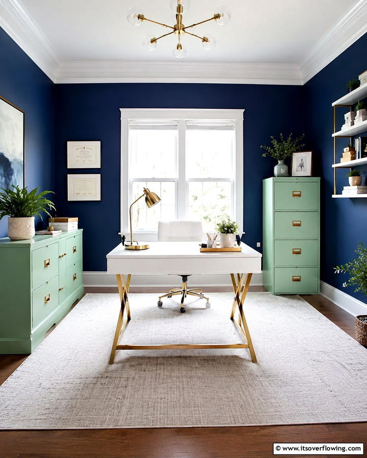 Indigo and Mint Sophistication - 30 Refreshing Blue and Green Color Combos for Home Decor