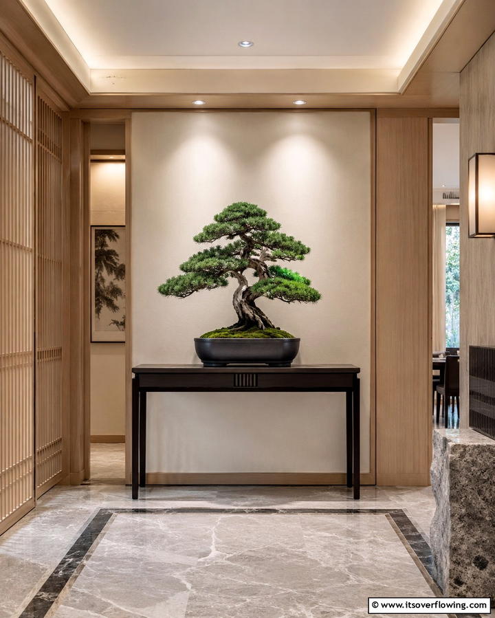 Indoor Bonsai Display - 25 Potted Plant Arrangement Ideas for Stylish Decor
