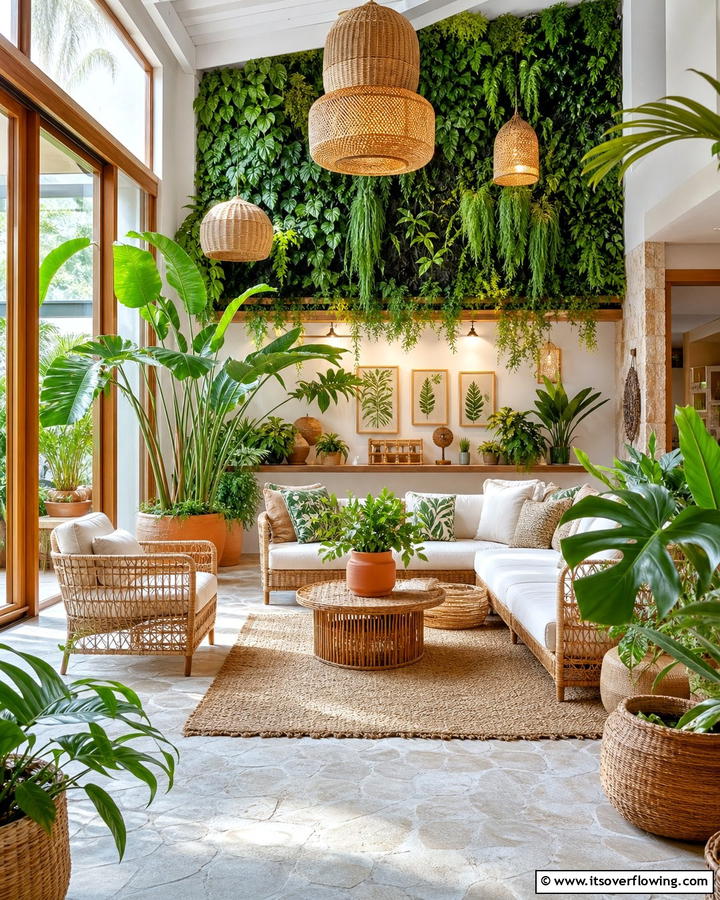 Indoor Garden Family Room - 21 Family Room Ideas for Comfortable and Functional Spaces