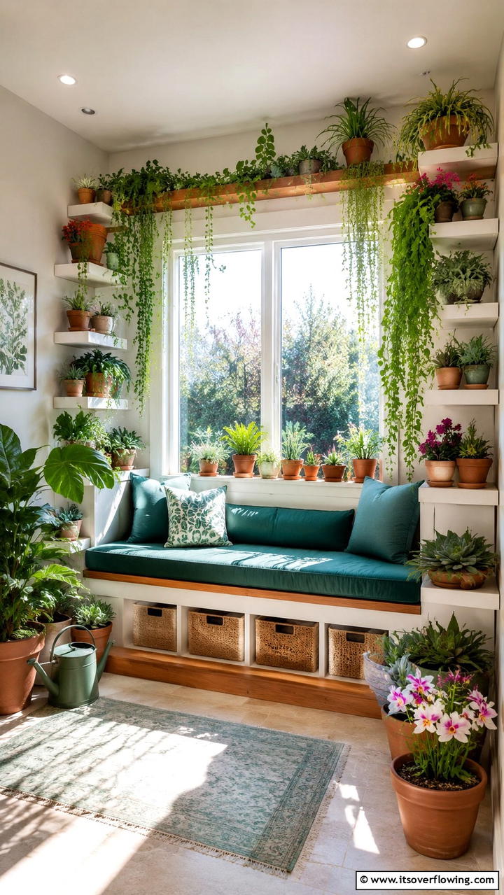Indoor Garden Retreat - 21 Cozy Window Seat Ideas for Reading Nooks and Storage