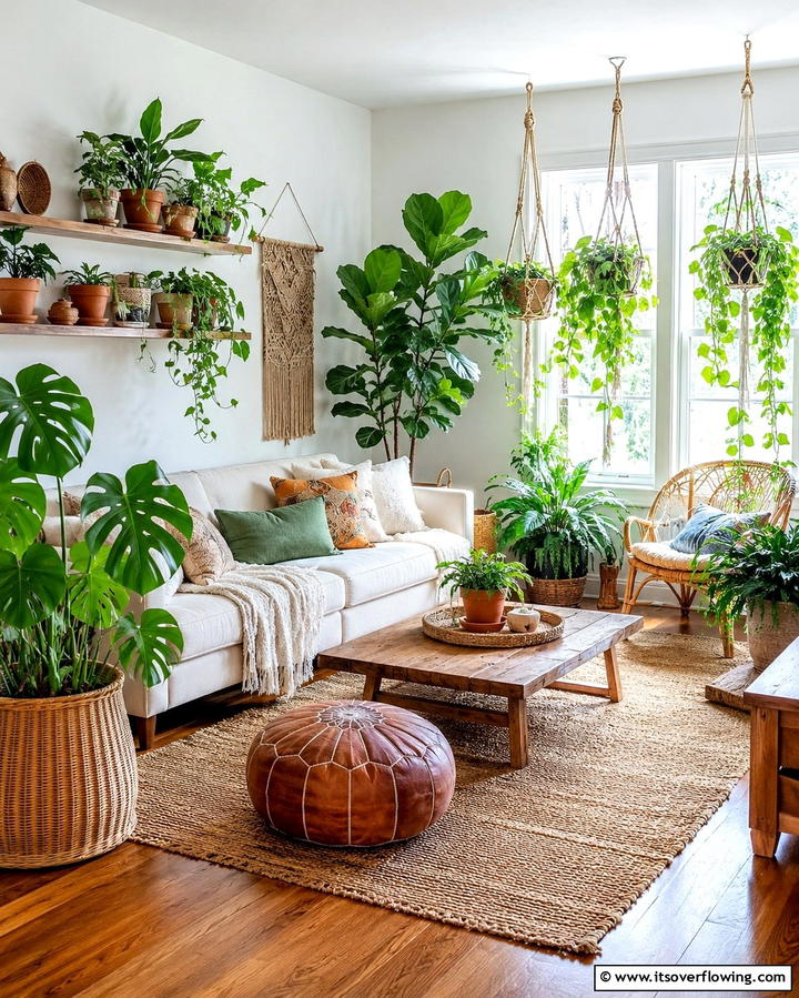 Indoor Green Sanctuaries - 30 Eclectic Boho Decor Ideas for a Free-Spirited Home Vibe