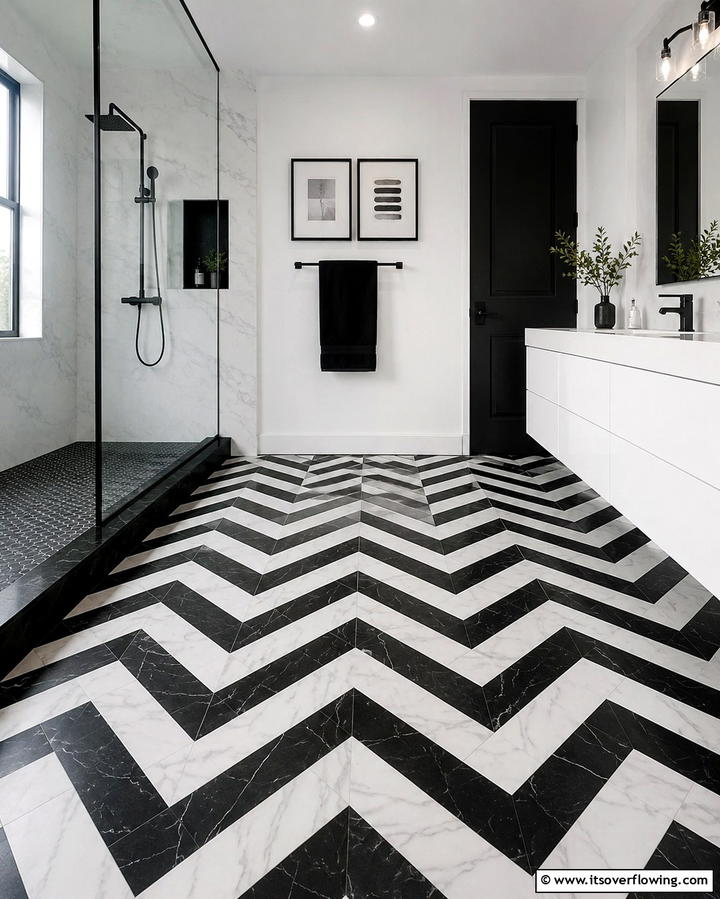 Indoor Greenery - 25 Large Bathroom Ideas for a Luxurious Retreat